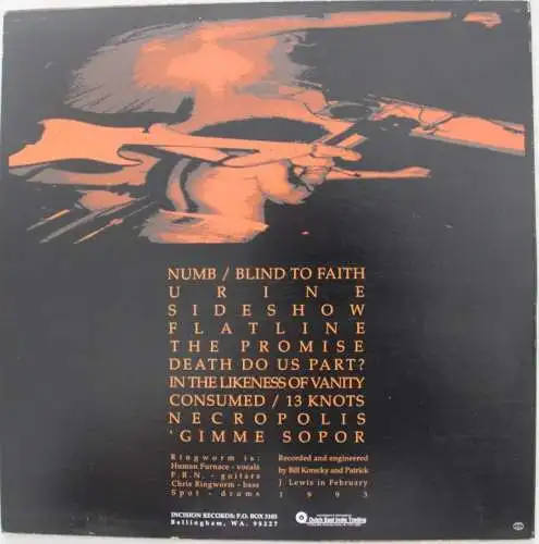 Ringworm The Promise 1993 Vinyl LP Album Incision Records Bellingham