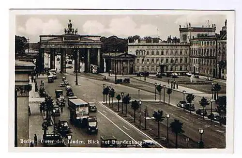 [Ansichtskarte] Berlin Bus Doppeldecker Brandenburger Tor. 