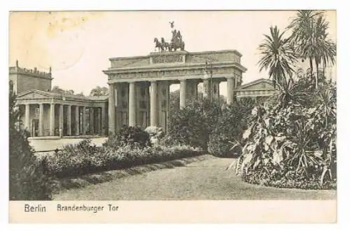 [Ansichtskarte] Berlin Brandenburger Tor 1911. 