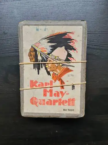 Karl May - Quartett Nr. 5001 Scholz Künstlerische Quartettspiele