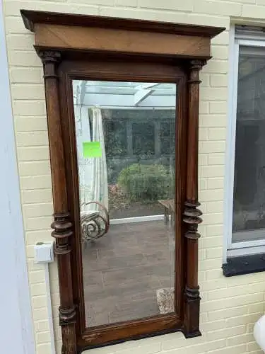 Antiker Holz Wandspiegel 