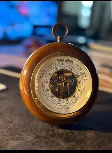 Antikes Aneroid-Barometer Ritter Łódź 1900-1920