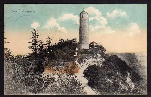 Ansichtskarte Jena Fuchsturm 1909