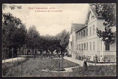 Ansichtskarte Bad Carlsruhe Schlesien Helenenheim Helenenstift 1909