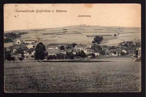 Ansichtskarte Groß Oelsa bei Rabenau Lerchenberg  1920