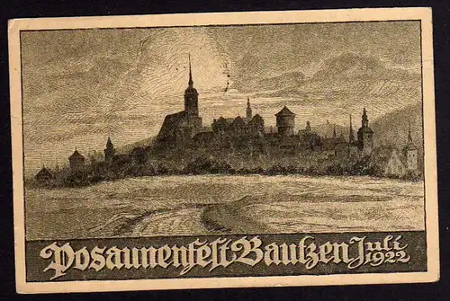 Ansichtskarte Bautzen 1922 21. Posaunenfest viele Unterschriften