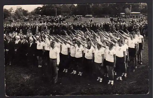 Ansichtskarte Sportfest JSO Mädchen Deutsches Reich ca. 1935