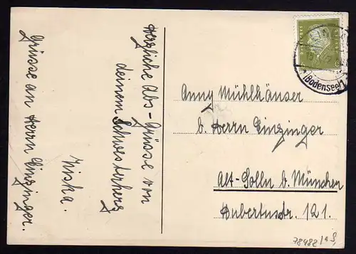 Ansichtskarte Lindau Bodensee Absolvia Studentika 1932 viele Unterschriften