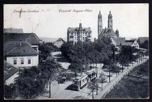Ansichtskarte Dresden Strehlen Friedrich August Platz