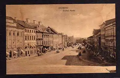 Ansichtskarte Tartu Dorpat Großer Markt 1918