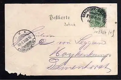 Ansichtskarte Bohmte 1901 Bahnhof Oberfösrsterei Palsterkamper Mühle Gastgaus Spier