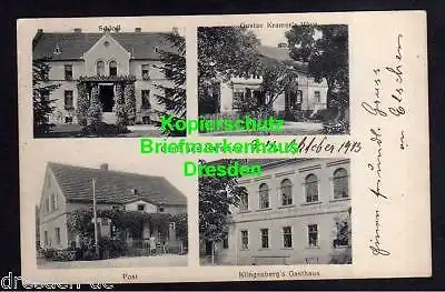 Ansichtskarte Karschau 1913 Schloß Post Gasthaus zur Erholung H. Klingenberg Kramers