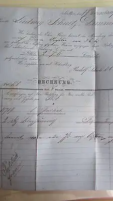 v894 NDP Faltbrief Stettin Stadt Post Expedition 1 A 1870 Paketbegleitbrief Rech