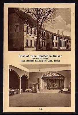 Ansichtskarte Wenzendorf Koßdorf Cossdorf Gasthof zum Deutschen Kaiser 1912