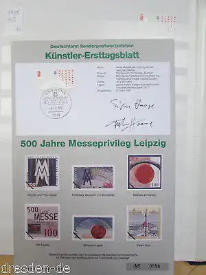 DR - DDR Leipziger Messe Sammlung meist ** / o 1940 - 1990 + 1997 mit Künstler E