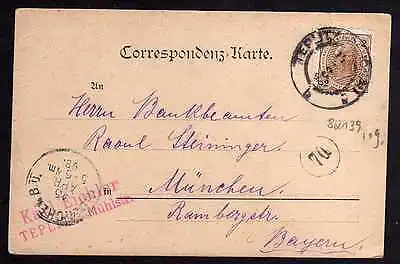 Ansichtskarte Schweissjäger Eichwald bei Dubi Teplitz 1898