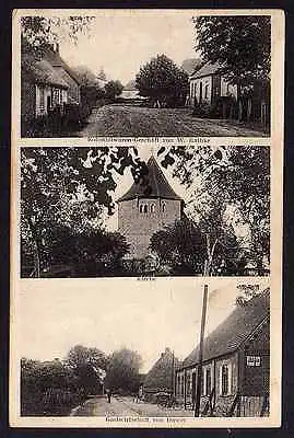 Ansichtskarte Groß-Tessin bei Neukloster 1918 Kolonialwaren Kirche Gastwirtschaft Düw