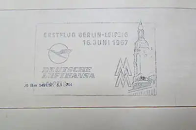 Erstflugbrief DDR 1957 Eröffnung Inland Flugverkehr Barth Erfurt Dresden