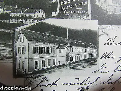 Ansichtskarte Ziegenrück Thüringen 1898 Holzstoff & Pappen Fabrik