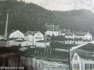 Ansichtskarte Ziegenrück Thüringen 1898 Holzstoff & Pappen Fabrik