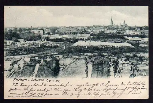 Ansichtskarte Strehlen Schlesien 1908 am Steinbruch