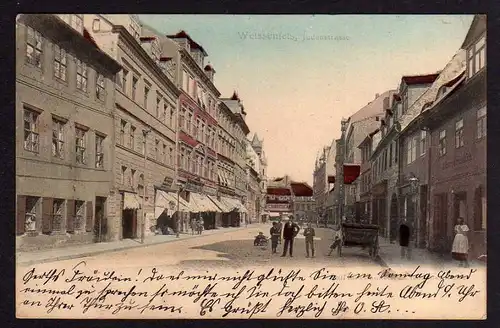 Ansichtskarte Weissenfels Weißenfels 1904 Jüdenstrasse