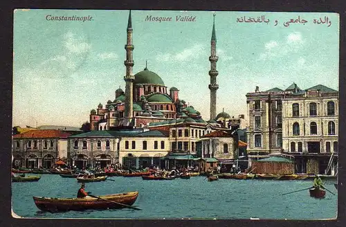 Ansichtskarte Constantinopel 1912 Bausektion der orient. Bahn Mosquee Valide