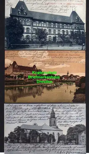 3 Ansichtskarte Beregszasz Bergsaß Berehowe 1915 Feldpoststation 151 Gymnasium Kirch
