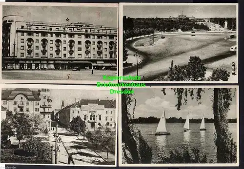 13 Ansichtskarte Bukarest Bucuresti 1954 Theater Stalin Platz Botanischer Garten ...