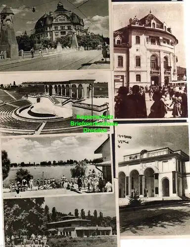 13 Ansichtskarte Bukarest Bucuresti 1954 Theater Stalin Platz Botanischer Garten ...