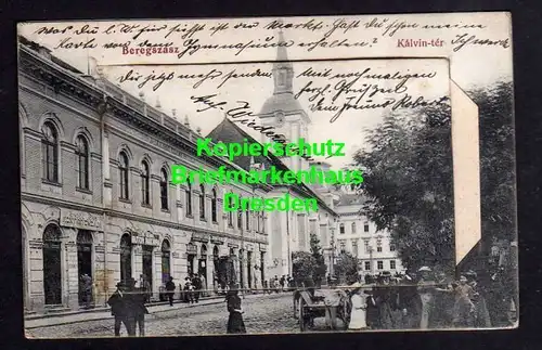 Ansichtskarte mit Leporello Beregszasz Bergsaß Berehowe 1915 Feldpoststation 151 kal