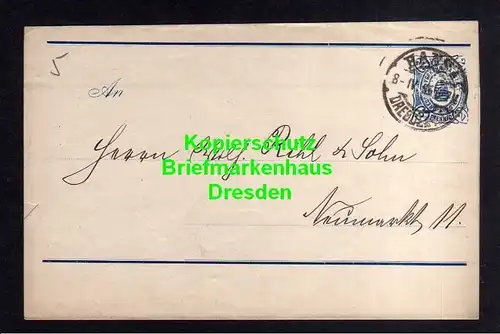 Privatpost Hansa Dresden 1896 Ganzsache Streifband