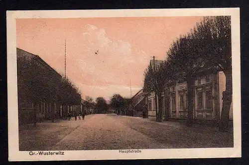 Ansichtskarte Gr. Wusterwitz Großwusterwitz Hauptstrasse 1915