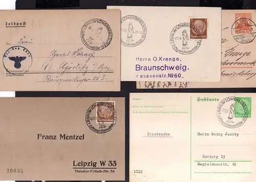 v217 Heimatsammlung Lähn Kreis Löwenberg Schlesien 1917 - 1944 SST Fedpost 5 Bel