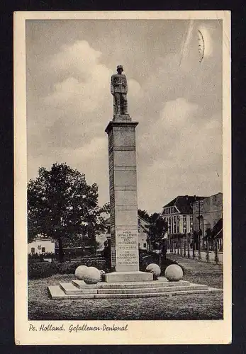 Ansichtskarte Preußisch Holland Ostpreußen Gefallenen Denkmal 1914 - 1918 Feldpost