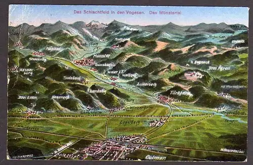 Ansichtskarte  Das Münstertal Das Schlachtfeld in d. Vogesen