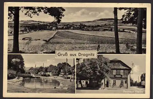 Ansichtskarte Drognitz Gasthaus Franke Gesamtansicht