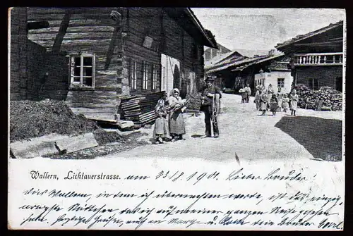 Ansichtskarte Wallern Lichtauerstrasse 1901 Volary