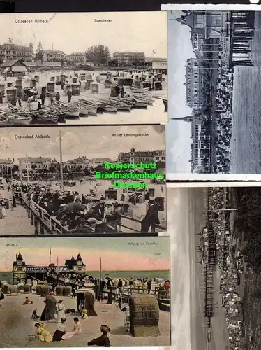 16 Ansichtskarte Ahlbeck Strandleben Landungsbrücke Seebrücke 1902 - 1951