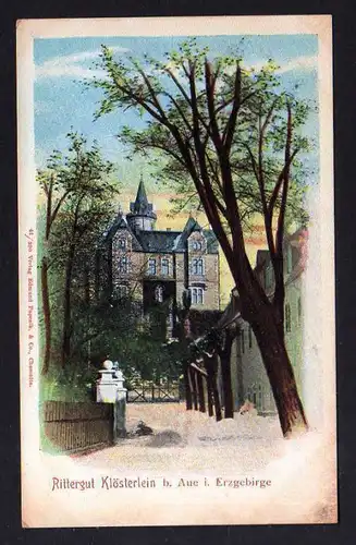 Ansichtskarte Rittergut Klösterlein bei Aue i. Erzgebirge um 1900