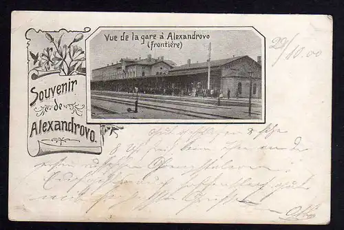 Ansichtskarte Aleksandrow Kujawski Aleksandrowo Bahnhof 1900 Gleisseite