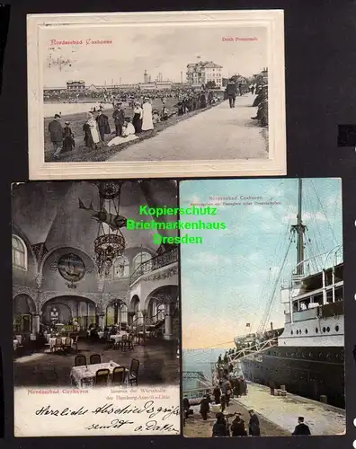 7 Ansichtskarte Cuxhaven Der Priel 1909 Alte Liebe Leuchtturm Signalstation Telegrap