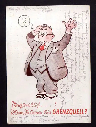 Ansichtskarte Wernesgrüm 1935 Reklame Grenzquell Brauerei Pilsner das berühmte und ä