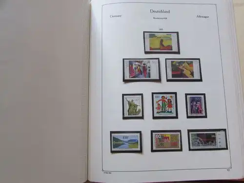 S12 Sammlung Deutschland 1992 - 1998 ** auf KABE Vordruck of + Marken 1999 auf B
