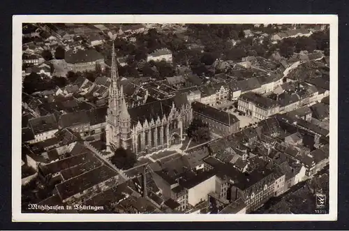 Ansichtskarte Mühlhausen in Thüringen 1938 Luftbild Fotokarte