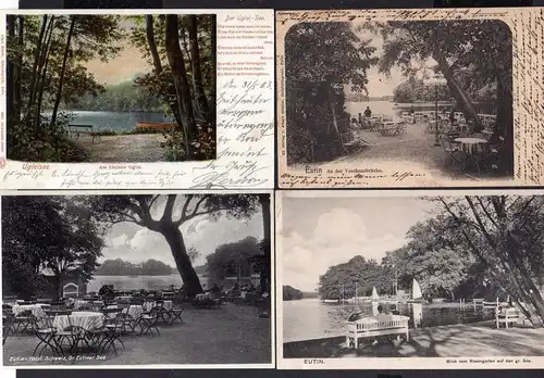 8 Ansichtskarte Eutin Großer Eutiner See Hotel Voß Haus An der Vosshausbrücke 1901 U