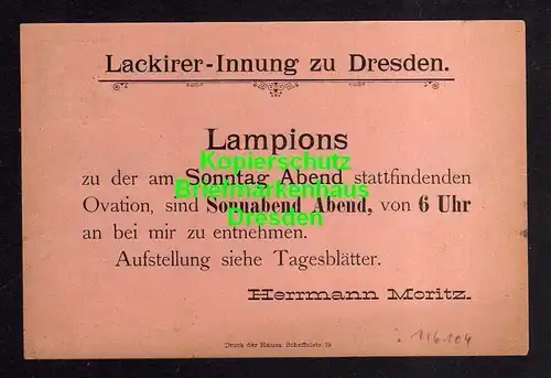 Privatpost Hansa Dresden 1893 Überdruck auf Leipziger Courier Karte Lacki