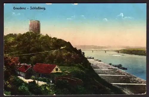 Ansichtskarte Graudenz Schloßberg Feldpost 1915 Grudziądz