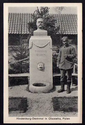 Ansichtskarte Hindenburg Denkmal in Olszewska Polen Tannenberg Masuren