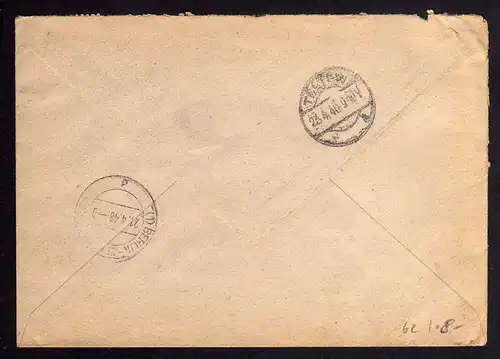 B062 Brief AM Post 31 Einschreiben Gelsenkirchen Bedarf 2 x 42 Pfennig